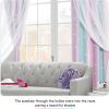 imageNICETOWN Girls Curtains for Bedroom Kids Room Decor White Mosquito Net amp Blackout Ombre Drapes Mix amp Match Star Cut Curtain Panels for Nursery Teal amp Purple Each is W52 x L84 Sold by 2 PCsBlue  Purple  Pink