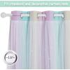 imageNICETOWN Girls Curtains for Bedroom Kids Room Decor White Mosquito Net amp Blackout Ombre Drapes Mix amp Match Star Cut Curtain Panels for Nursery Teal amp Purple Each is W52 x L84 Sold by 2 PCsPurple  Blue  Yellow