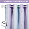 imageNICETOWN Girls Curtains for Bedroom Kids Room Decor White Mosquito Net amp Blackout Ombre Drapes Mix amp Match Star Cut Curtain Panels for Nursery Teal amp Purple Each is W52 x L84 Sold by 2 PCsTeal  Purple