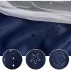 imageNICETOWN Girls Curtains for Bedroom Kids Room Decor White Mosquito Net amp Blackout Ombre Drapes Mix amp Match Star Cut Curtain Panels for Nursery Teal amp Purple Each is W52 x L84 Sold by 2 PCsMoon Star  Navy