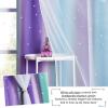 imageNICETOWN Girls Curtains for Bedroom Kids Room Decor White Mosquito Net amp Blackout Ombre Drapes Mix amp Match Star Cut Curtain Panels for Nursery Teal amp Purple Each is W52 x L84 Sold by 2 PCsTeal  Purple