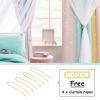 imageNICETOWN Girls Curtains for Bedroom Kids Room Decor White Mosquito Net amp Blackout Ombre Drapes Mix amp Match Star Cut Curtain Panels for Nursery Teal amp Purple Each is W52 x L84 Sold by 2 PCsPink  Yellow  Green  Pink