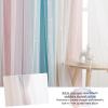 imageNICETOWN Girls Curtains for Bedroom Kids Room Decor White Mosquito Net amp Blackout Ombre Drapes Mix amp Match Star Cut Curtain Panels for Nursery Teal amp Purple Each is W52 x L84 Sold by 2 PCsPink  Yellow  Green  Pink