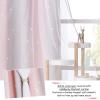 imageNICETOWN Girls Curtains for Bedroom Kids Room Decor White Mosquito Net amp Blackout Ombre Drapes Mix amp Match Star Cut Curtain Panels for Nursery Teal amp Purple Each is W52 x L84 Sold by 2 PCsPink  Grey