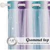 imageNICETOWN Girls Curtains for Bedroom Kids Room Decor White Mosquito Net amp Blackout Ombre Drapes Mix amp Match Star Cut Curtain Panels for Nursery Teal amp Purple Each is W52 x L84 Sold by 2 PCsMoon Star  Teal  Purple
