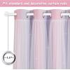 imageNICETOWN Girls Curtains for Bedroom Kids Room Decor White Mosquito Net amp Blackout Ombre Drapes Mix amp Match Star Cut Curtain Panels for Nursery Teal amp Purple Each is W52 x L84 Sold by 2 PCsPinke  Purple
