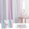 imageNICETOWN Girls Curtains for Bedroom Kids Room Decor White Mosquito Net amp Blackout Ombre Drapes Mix amp Match Star Cut Curtain Panels for Nursery Teal amp Purple Each is W52 x L84 Sold by 2 PCsBlue  Purple  Pink