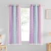 imageNICETOWN Girls Curtains for Bedroom Kids Room Decor White Mosquito Net amp Blackout Ombre Drapes Mix amp Match Star Cut Curtain Panels for Nursery Teal amp Purple Each is W52 x L84 Sold by 2 PCsBlue  Purple  Pink