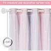 imageNICETOWN Girls Curtains for Bedroom Kids Room Decor White Mosquito Net amp Blackout Ombre Drapes Mix amp Match Star Cut Curtain Panels for Nursery Teal amp Purple Each is W52 x L84 Sold by 2 PCsPink  Grey