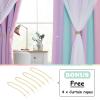 imageNICETOWN Girls Curtains for Bedroom Kids Room Decor White Mosquito Net amp Blackout Ombre Drapes Mix amp Match Star Cut Curtain Panels for Nursery Teal amp Purple Each is W52 x L84 Sold by 2 PCsBlue  Purple  Pink