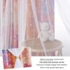 imageNICETOWN Girls Curtains for Bedroom Kids Room Decor White Mosquito Net amp Blackout Ombre Drapes Mix amp Match Star Cut Curtain Panels for Nursery Teal amp Purple Each is W52 x L84 Sold by 2 PCsYellow  Pink