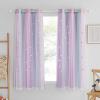 imageNICETOWN Girls Curtains for Bedroom Kids Room Decor White Mosquito Net amp Blackout Ombre Drapes Mix amp Match Star Cut Curtain Panels for Nursery Teal amp Purple Each is W52 x L84 Sold by 2 PCsBlue  Purple  Pink