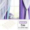imageNICETOWN Girls Curtains for Bedroom Kids Room Decor White Mosquito Net amp Blackout Ombre Drapes Mix amp Match Star Cut Curtain Panels for Nursery Teal amp Purple Each is W52 x L84 Sold by 2 PCsTeal  Purple