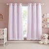 imageNICETOWN Girls Curtains for Bedroom Kids Room Decor White Mosquito Net amp Blackout Ombre Drapes Mix amp Match Star Cut Curtain Panels for Nursery Teal amp Purple Each is W52 x L84 Sold by 2 PCsMoon Star  Baby Pink