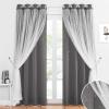 imageNICETOWN Girls Curtains for Bedroom Kids Room Decor White Mosquito Net amp Blackout Ombre Drapes Mix amp Match Star Cut Curtain Panels for Nursery Teal amp Purple Each is W52 x L84 Sold by 2 PCsMoon Star  Grey