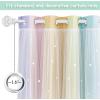 imageNICETOWN Girls Curtains for Bedroom Kids Room Decor White Mosquito Net amp Blackout Ombre Drapes Mix amp Match Star Cut Curtain Panels for Nursery Teal amp Purple Each is W52 x L84 Sold by 2 PCsRainbow3