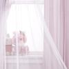 imageNICETOWN Girls Curtains for Bedroom Kids Room Decor White Mosquito Net amp Blackout Ombre Drapes Mix amp Match Star Cut Curtain Panels for Nursery Teal amp Purple Each is W52 x L84 Sold by 2 PCsMoon Star  Baby Pink