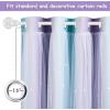 imageNICETOWN Girls Curtains for Bedroom Kids Room Decor White Mosquito Net amp Blackout Ombre Drapes Mix amp Match Star Cut Curtain Panels for Nursery Teal amp Purple Each is W52 x L84 Sold by 2 PCsTeal  Purple