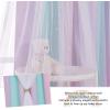 imageNICETOWN Girls Curtains for Bedroom Kids Room Decor White Mosquito Net amp Blackout Ombre Drapes Mix amp Match Star Cut Curtain Panels for Nursery Teal amp Purple Each is W52 x L84 Sold by 2 PCsBlue  Purple  Pink