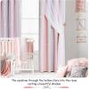 imageNICETOWN Girls Curtains for Bedroom Kids Room Decor White Mosquito Net amp Blackout Ombre Drapes Mix amp Match Star Cut Curtain Panels for Nursery Teal amp Purple Each is W52 x L84 Sold by 2 PCsPink  Grey