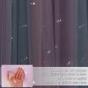 imageNICETOWN Girls Curtains for Bedroom Kids Room Decor White Mosquito Net amp Blackout Ombre Drapes Mix amp Match Star Cut Curtain Panels for Nursery Teal amp Purple Each is W52 x L84 Sold by 2 PCsBlue  Purple  Pink