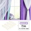 imageNICETOWN Girls Curtains for Bedroom Kids Room Decor White Mosquito Net amp Blackout Ombre Drapes Mix amp Match Star Cut Curtain Panels for Nursery Teal amp Purple Each is W52 x L84 Sold by 2 PCsTeal  Purple