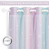 imageNICETOWN Girls Curtains for Bedroom Kids Room Decor White Mosquito Net amp Blackout Ombre Drapes Mix amp Match Star Cut Curtain Panels for Nursery Teal amp Purple Each is W52 x L84 Sold by 2 PCsBlue  Purple  Pink