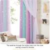 imageNICETOWN Girls Curtains for Bedroom Kids Room Decor White Mosquito Net amp Blackout Ombre Drapes Mix amp Match Star Cut Curtain Panels for Nursery Teal amp Purple Each is W52 x L84 Sold by 2 PCsBlue  Purple  Pink