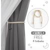 imageNICETOWN Girls Curtains for Bedroom Kids Room Decor White Mosquito Net amp Blackout Ombre Drapes Mix amp Match Star Cut Curtain Panels for Nursery Teal amp Purple Each is W52 x L84 Sold by 2 PCsMoon Star  Grey