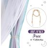 imageNICETOWN Girls Curtains for Bedroom Kids Room Decor White Mosquito Net amp Blackout Ombre Drapes Mix amp Match Star Cut Curtain Panels for Nursery Teal amp Purple Each is W52 x L84 Sold by 2 PCsMoon Star  Teal  Purple