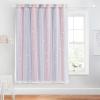 imageNICETOWN Girls Curtains for Bedroom Kids Room Decor White Mosquito Net amp Blackout Ombre Drapes Mix amp Match Star Cut Curtain Panels for Nursery Teal amp Purple Each is W52 x L84 Sold by 2 PCsPink  Grey