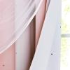 imageNICETOWN Girls Curtains for Bedroom Kids Room Decor White Mosquito Net amp Blackout Ombre Drapes Mix amp Match Star Cut Curtain Panels for Nursery Teal amp Purple Each is W52 x L84 Sold by 2 PCsPink  Grey