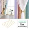 imageNICETOWN Girls Curtains for Bedroom Kids Room Decor White Mosquito Net amp Blackout Ombre Drapes Mix amp Match Star Cut Curtain Panels for Nursery Teal amp Purple Each is W52 x L84 Sold by 2 PCsRainbow3