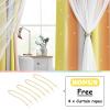 imageNICETOWN Girls Curtains for Bedroom Kids Room Decor White Mosquito Net amp Blackout Ombre Drapes Mix amp Match Star Cut Curtain Panels for Nursery Teal amp Purple Each is W52 x L84 Sold by 2 PCsYellow  Orange  Grey