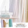 imageNICETOWN Girls Curtains for Bedroom Kids Room Decor White Mosquito Net amp Blackout Ombre Drapes Mix amp Match Star Cut Curtain Panels for Nursery Teal amp Purple Each is W52 x L84 Sold by 2 PCsRainbow3