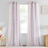 imageNICETOWN Girls Curtains for Bedroom Kids Room Decor White Mosquito Net amp Blackout Ombre Drapes Mix amp Match Star Cut Curtain Panels for Nursery Teal amp Purple Each is W52 x L84 Sold by 2 PCsPink  Grey