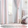 imageNICETOWN Kids Girls Bedroom Pink Curtains Star Cutout Blackout with White Sheer Pastel Nursery Window Curtain Panels for Thanksgiving Lavender Pink 2Pcs W52 x L84Ombre Sheer  Pink  Grey