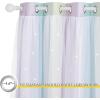 imageNICETOWN Kids Girls Bedroom Pink Curtains Star Cutout Blackout with White Sheer Pastel Nursery Window Curtain Panels for Thanksgiving Lavender Pink 2Pcs W52 x L84Purple  Blue  Yellow