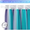 imageNICETOWN Kids Girls Bedroom Pink Curtains Star Cutout Blackout with White Sheer Pastel Nursery Window Curtain Panels for Thanksgiving Lavender Pink 2Pcs W52 x L84Ombre Sheer  Teal  Purple