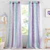 imageNICETOWN Kids Girls Bedroom Pink Curtains Star Cutout Blackout with White Sheer Pastel Nursery Window Curtain Panels for Thanksgiving Lavender Pink 2Pcs W52 x L84Teal  Purple