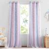 imageNICETOWN Kids Girls Bedroom Pink Curtains Star Cutout Blackout with White Sheer Pastel Nursery Window Curtain Panels for Thanksgiving Lavender Pink 2Pcs W52 x L84Purple  Blue  Pink