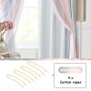 imageNICETOWN Kids Girls Bedroom Pink Curtains Star Cutout Blackout with White Sheer Pastel Nursery Window Curtain Panels for Thanksgiving Lavender Pink 2Pcs W52 x L84Ombre Sheer  Pink  Grey