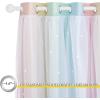 imageNICETOWN Kids Girls Bedroom Pink Curtains Star Cutout Blackout with White Sheer Pastel Nursery Window Curtain Panels for Thanksgiving Lavender Pink 2Pcs W52 x L84Rainbow3