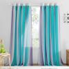 imageNICETOWN Kids Girls Bedroom Pink Curtains Star Cutout Blackout with White Sheer Pastel Nursery Window Curtain Panels for Thanksgiving Lavender Pink 2Pcs W52 x L84Ombre Sheer  Teal  Purple