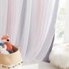 imageNICETOWN Kids Girls Bedroom Pink Curtains Star Cutout Blackout with White Sheer Pastel Nursery Window Curtain Panels for Thanksgiving Lavender Pink 2Pcs W52 x L84Pink  Grey