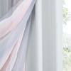 imageNICETOWN Kids Girls Bedroom Pink Curtains Star Cutout Blackout with White Sheer Pastel Nursery Window Curtain Panels for Thanksgiving Lavender Pink 2Pcs W52 x L84Ombre Sheer  Pink  Grey