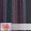 imageNICETOWN Kids Girls Bedroom Pink Curtains Star Cutout Blackout with White Sheer Pastel Nursery Window Curtain Panels for Thanksgiving Lavender Pink 2Pcs W52 x L84Purple  Blue  Pink