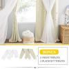 imageNICETOWN Kids Girls Bedroom Pink Curtains Star Cutout Blackout with White Sheer Pastel Nursery Window Curtain Panels for Thanksgiving Lavender Pink 2Pcs W52 x L84Light Beige