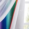 imageNICETOWN Kids Girls Bedroom Pink Curtains Star Cutout Blackout with White Sheer Pastel Nursery Window Curtain Panels for Thanksgiving Lavender Pink 2Pcs W52 x L84Rainbow2