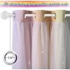 imageNICETOWN Kids Girls Bedroom Pink Curtains Star Cutout Blackout with White Sheer Pastel Nursery Window Curtain Panels for Thanksgiving Lavender Pink 2Pcs W52 x L84Rainbow1